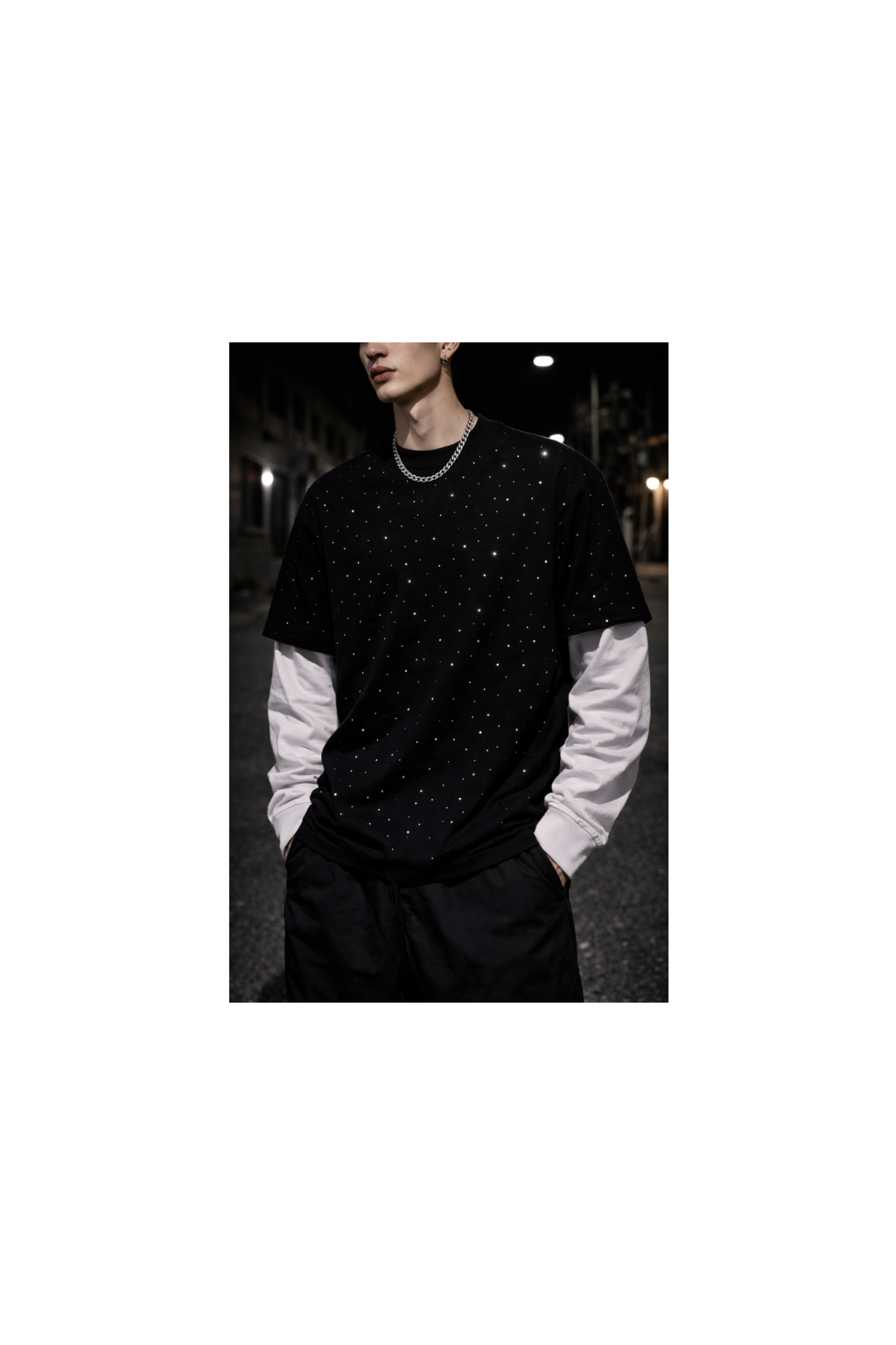 RHINE DEPT. Layered tee - Black